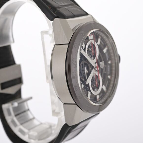 TAG Heuer Carrera CAR201U-0 Skeleton Brown Automatic 43mm Men's Watch - Picture 4 of 12